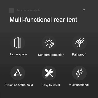 Outdoor Car Rear Tent – Picnic & Camping Canopy, Sunshine-Proof, Rain-Proof Car Rear Extension Tent