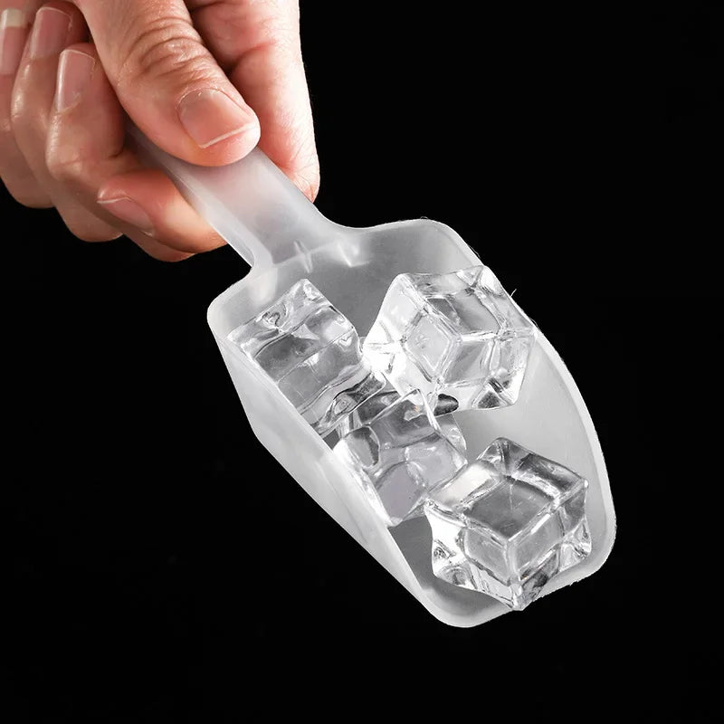 Mini Transparent Plastic Ice Scoops — Party, Bar & Kitchen Gadget for Ice, Candy, Dessert, and Dry Goods