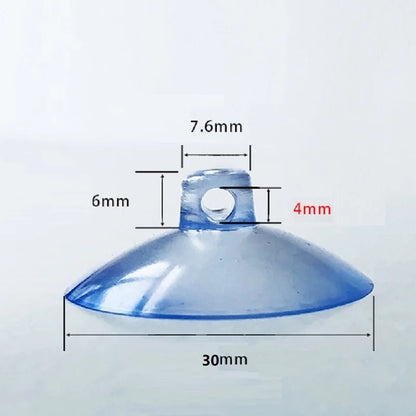 10-Pack Perforated Suction Cups (30/40/50/60mm) — Clear PVC Sucker Pads for Glass Windows, Car & Wedding Decor