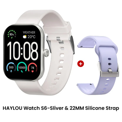 HAYLOU Watch S6 Smartwatch — 2.01" HD Display, Bluetooth Voice Calls, IP68 Waterproof Fitness Tracker