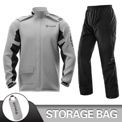 Waterproof Motorcycle Raincoat Suit – Men & Women Moto Raincoat Jacket & Pants Set for Bikers