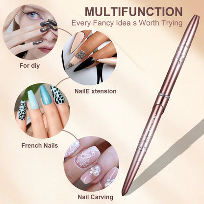 Premium Kolinsky Acrylic Nail Brush with Round Shaped Handle - High-Quality Bristles for Precise Acrylic Application - Nailar's Choice for Stunning Nail Art