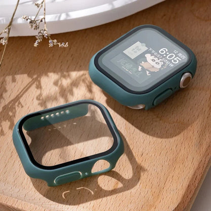 Tempered Glass Apple Watch Case - Full Screen Protector Cover for Series 9, 8, 7, 6, SE 45mm 44mm 41mm 40mm