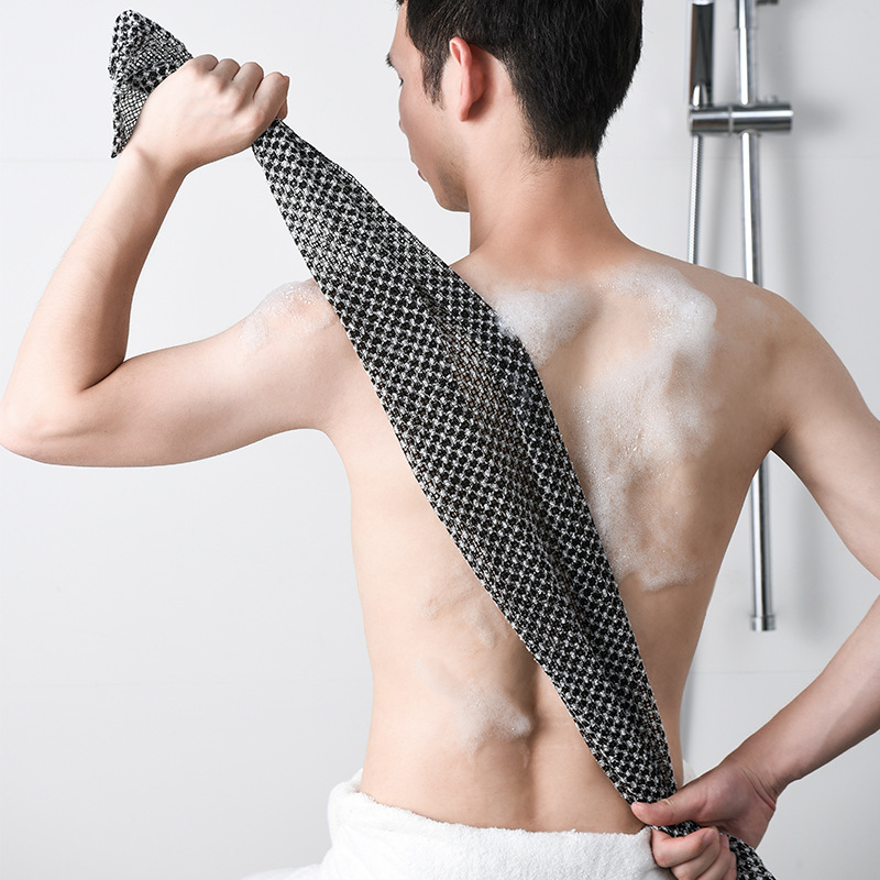 Japanese Nylon Rubbing Washcloth – Exfoliating Back Scrub Shower Sponge Bath Towel