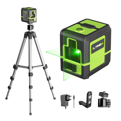 Lfine 2-Line Laser Level with Tripod — Professional 360° Self-Leveling Horizontal & Vertical Laser Measuring Tool