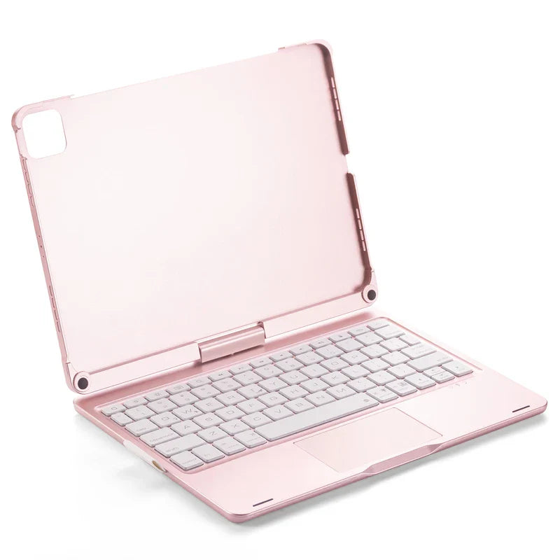 Bluetooth Magic Keyboard Case for iPad — Multi-Language (Arabic, Spanish, French, German) for iPad Pro 11 (2018–2022), Air 4/5, 10.9-inch