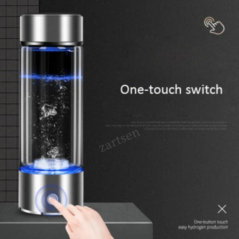 SPE/PEM Portable Hydrogen Water Generator – Alkaline Ionizer Bottle for Pure H2 Rich Electrolyzed Drinking Water