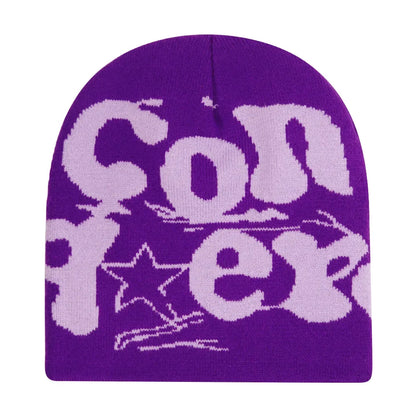 Y2K Letter Knitted Beanie Cap – Unisex Winter Autumn Warm Ski Skullcap, Hip Hop Streetwear Ear Cover Hat for Men & Women