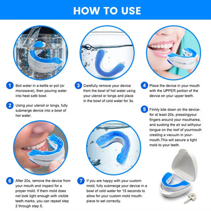 Adjustable Anti-Snoring Mouth Guard – Night Mouthpiece for Bruxism and Sleep Aid Snoring Relief