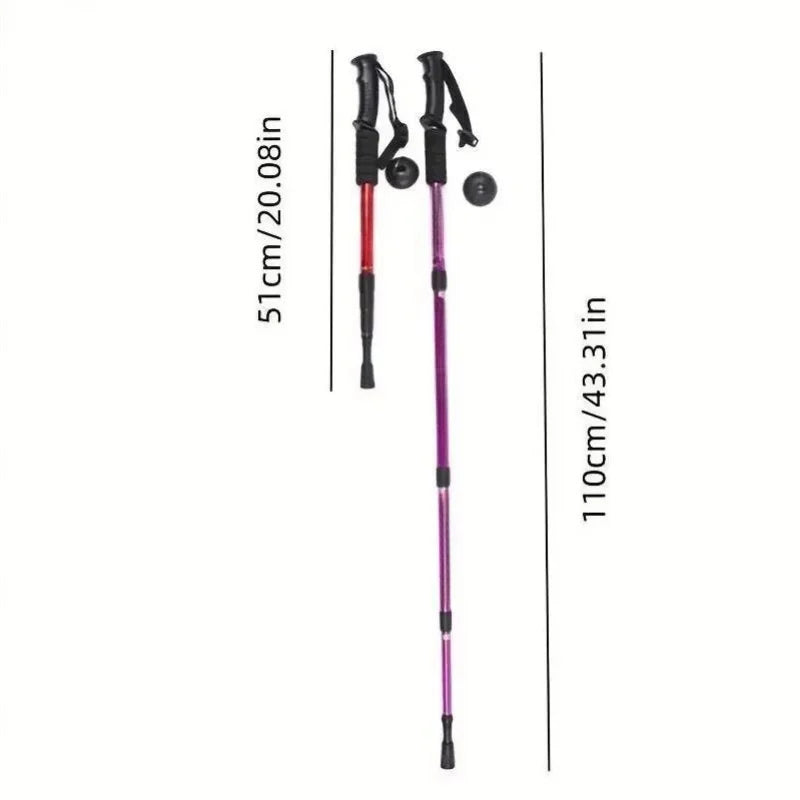 Ultralight Shock-Absorption Trekking Poles – Foldable Hiking Poles for Camping, Mountaineering & Backpacking