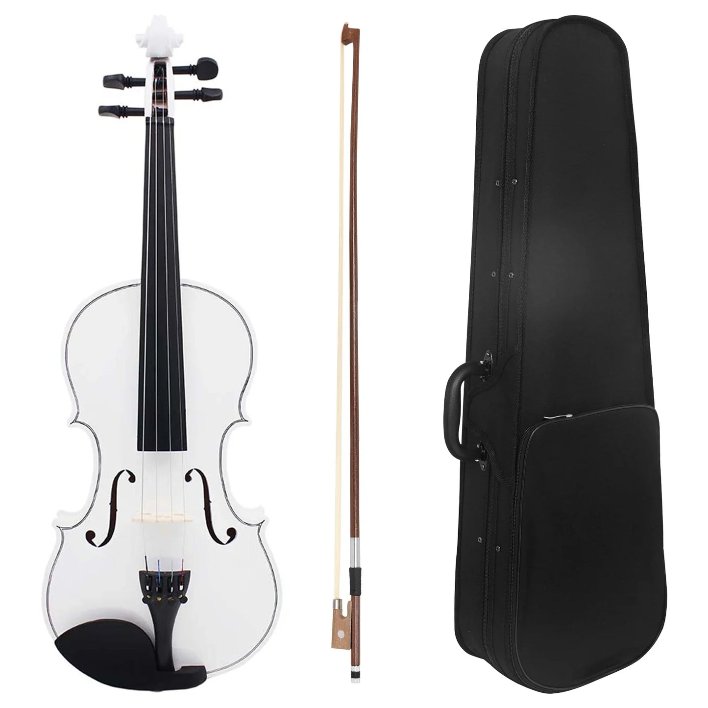 IRIN V-10 Acoustic Violin - Solid Wood Beginner Fiddle with Case, Bow & Accessories for Student Musicians