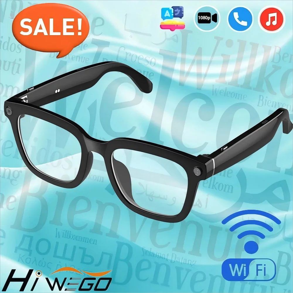 AI Smart Camera Glasses — Polarized Sunglasses with HD1080P Video Recording, WiFi, Bluetooth Calls for Men and Women