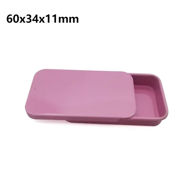 Metal Rectangular Tin Storage Box – Portable Slide-Cover Organizer for Candy, Pills & Small Items, Empty Tinplate Container