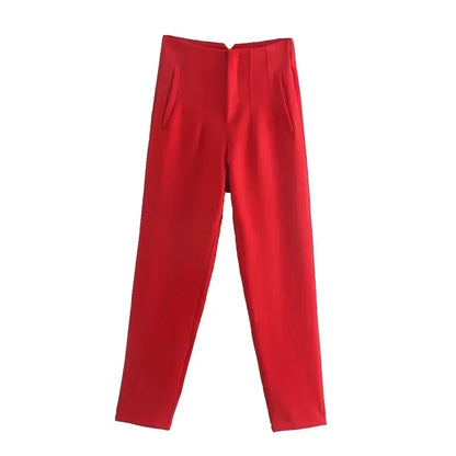 Women High Waist Office Pants - Fashion Formal Pencil Trousers for Workwear Business & Casual Outfits
