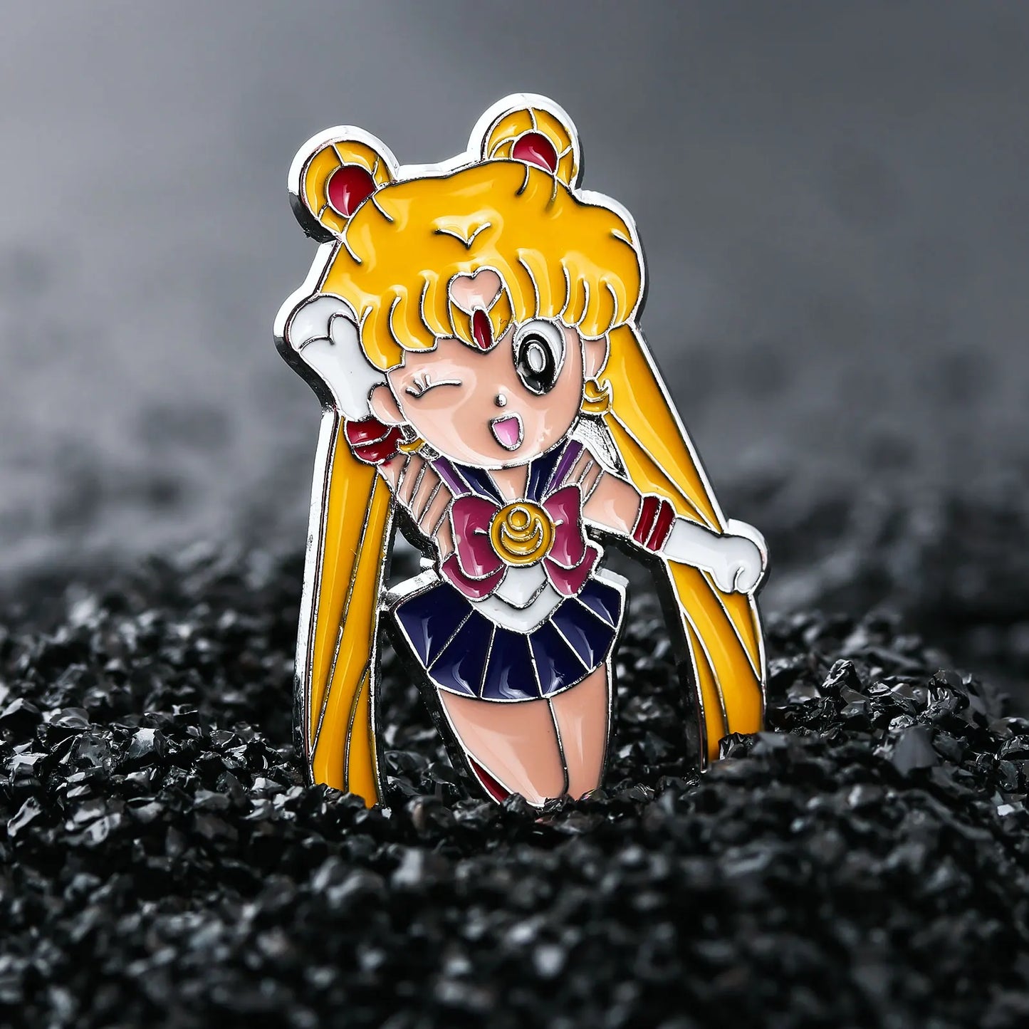 6PCS Anime Star & Moon Metal Keychains — Sailor Moon Tsukino Usagi & Luna Cat Cosplay Props, Pendant Jewelry Ornament