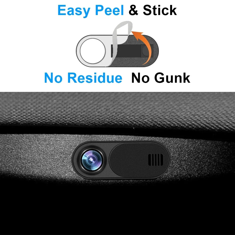 Tesla Model 3/Y Privacy Protector: Center Console Webcam Slide Switch Camera Cover - Interior Sticker Trim for Added Security