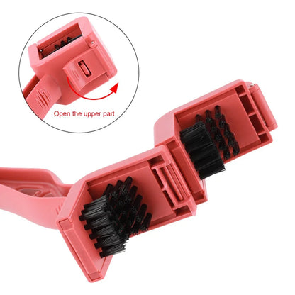 Motorcycle & Bicycle Chain Brush Cleaner — Plastic Scrubber for Chain Cleaning, Outdoor Road Maintenance Tool