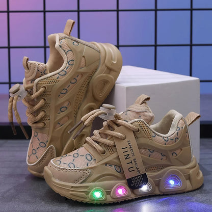 Kids LED Light-Up Shoes - Luminous Casual Sneakers for Baby Girls and Boys