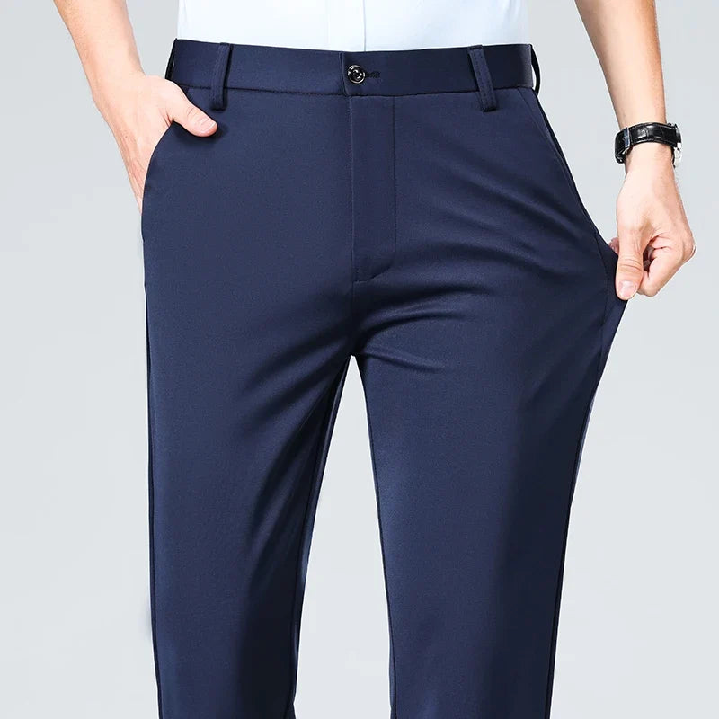 Men's Business Casual Dress Pants - Slim Formal Work Trousers for Summer & Autumn