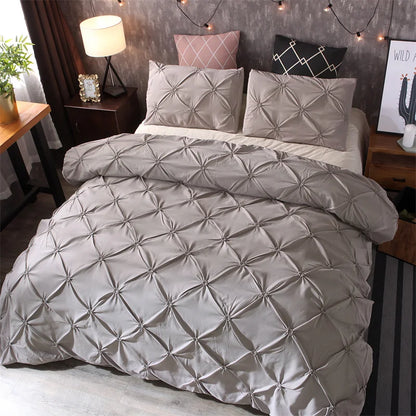 Queen 3-Piece Comfort Set – Gray Bed in a Bag Bedding Set with Duvet Cover & Pillowcases (No Comforter)