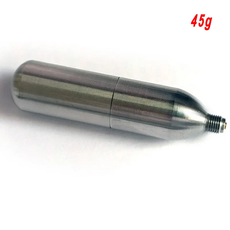 3/8-24UNF CO2 Cartridges – High Pressure Stainless Steel Rechargeable Cylinder for Oxygen Training, Scuba & Rescue Vest