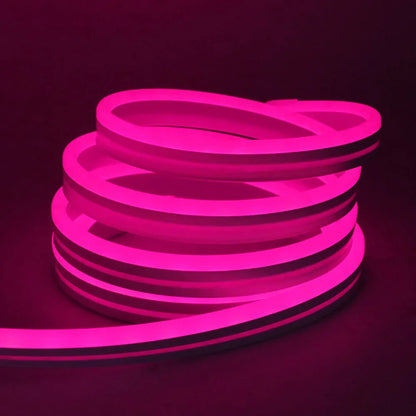 EU Plug DC24V RGB Neon LED Strip – 3535 Bluetooth Music Sync Waterproof Rope Light, 5-30M for Indoor & Outdoor Decor