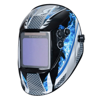 Auto Darkening Welding Helmet – TRUE Color 1/1/1/1 Large View 100x97mm with 4 Sensors for MIG/MAG/MMA