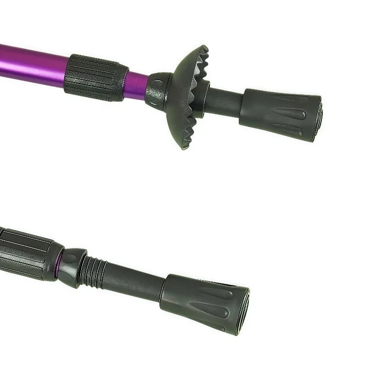 Collapsible Lightweight Hiking Trekking Poles — Adjustable Anti-Shock Walking Sticks for Men and Women