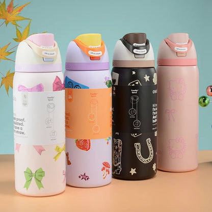 Owala Insulated Stainless Steel Water Bottle with Straw – BPA-Free Sports Bottle (24oz/32oz) for Travel