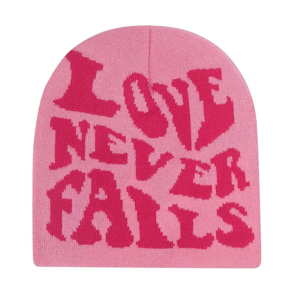 Y2K Letter Knitted Beanie Cap – Unisex Winter Autumn Warm Ski Skullcap, Hip Hop Streetwear Ear Cover Hat for Men & Women