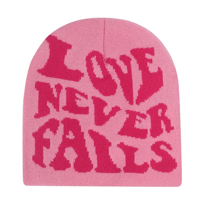 Y2K Letter Knitted Beanie Cap – Unisex Winter Autumn Warm Ski Skullcap, Hip Hop Streetwear Ear Cover Hat for Men & Women