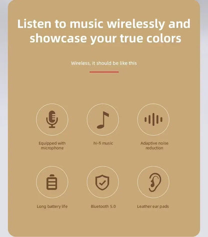 2025 New Stereo P47 Bluetooth Headset – Wireless 5.0 Sports Gaming Headset, Folding Design for iPhone & Xiaomi