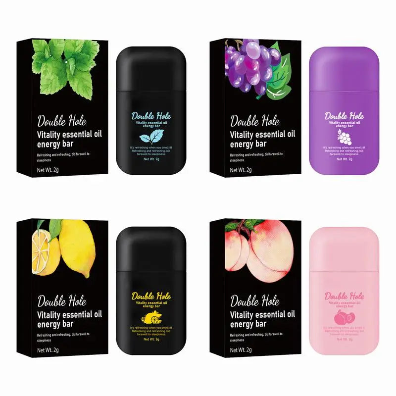 Anti-Snoring Nasal Inhaler — Two-Nostril Aromatherapy Stick with Energy Oil for Sleepiness Relief