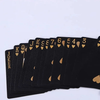 Black Rose Deck Poker — Frosted Waterproof Plastic Playing Cards for Texas Hold’em, Commemorative & Party Game Gift