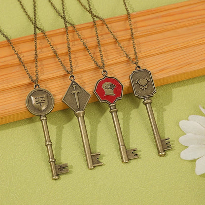 Resident Evil Style Pendant Necklace Set - 4 Vintage Collectible Fan Necklaces