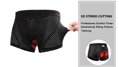 X-TIGER Men’s Cycling Underwear Shorts – 5D Gel Pad, Breathable Non-Slip Bike Shorts for MTB & Road Cycling