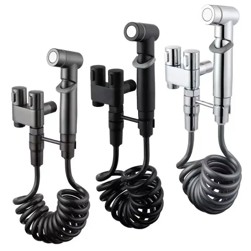Toilet Cleaning Bidet Sprayer Set - Portable Cold Water Handheld Bathroom Wash for Toilet & Anal Douche Accessories