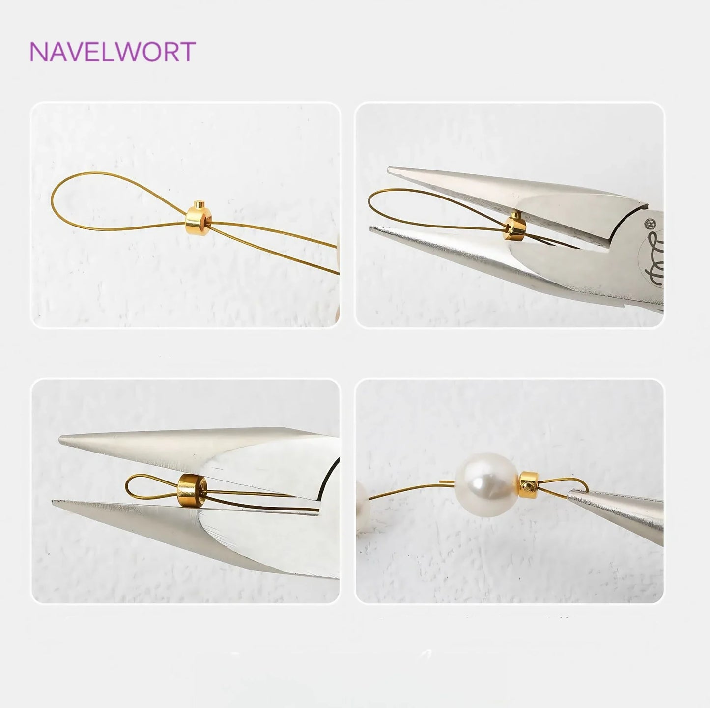 18K Gold Plated Round Crimp Beads — Brass Jewelry Making Supplies for DIY Bracelets & Accessories