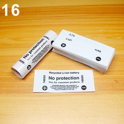 100pcs 18650 Lithium Battery Heat Shrink Wrap PVC Sleeves – Insulation Packaging Film for Battery Protection