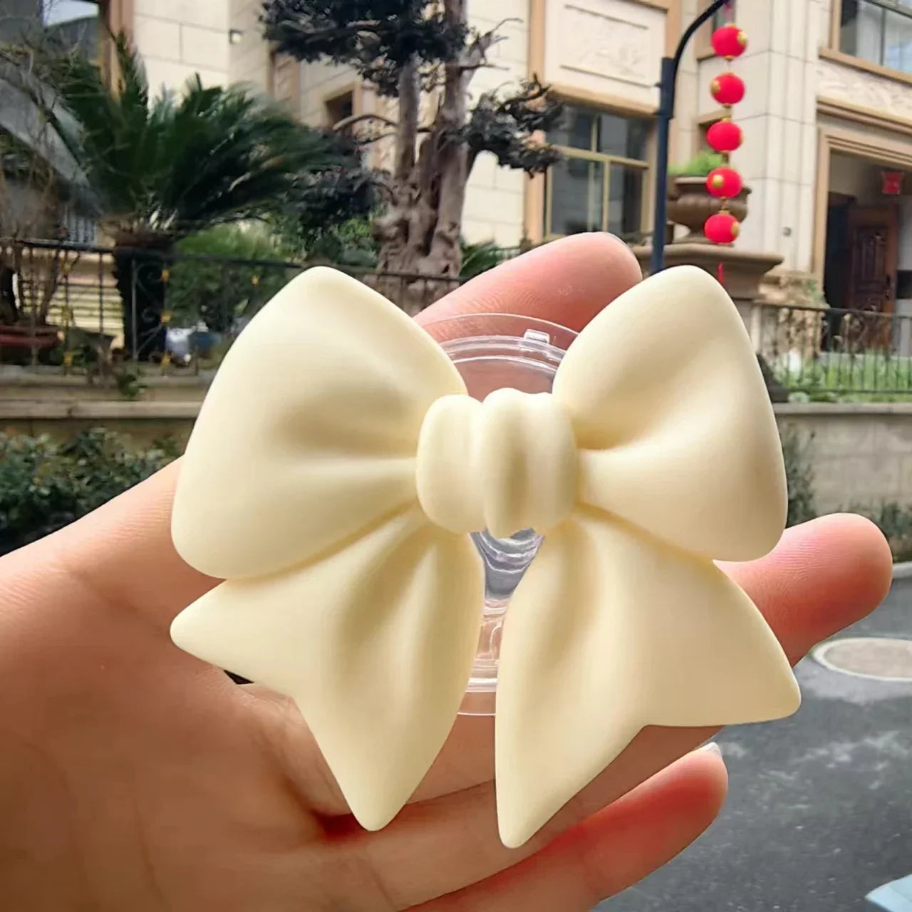Cute Macaron Color Bow-Knot Smart Tok – Universal Phone Holder, Korean Style Grip Stand, Lazy Bracket for Smartphones