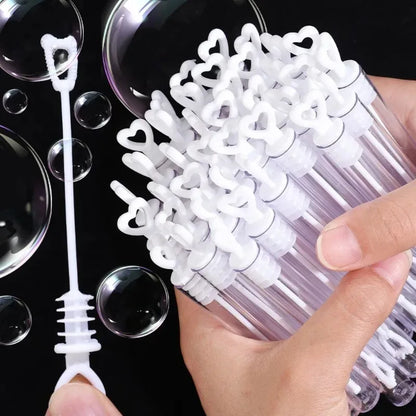 10/100Pcs Mini Heart Bubble Wands – Empty Wedding & Party Bubble Bottles, Baby Shower Favors, Kids Toys & Gifts