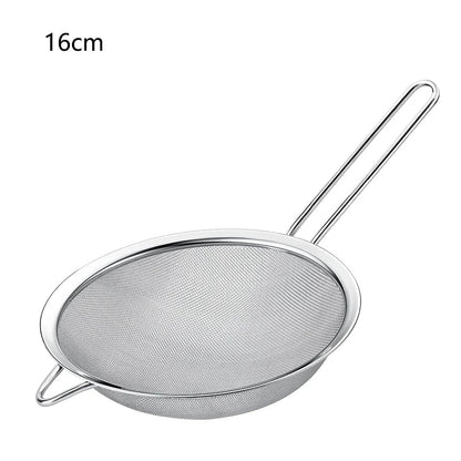1/3/4pcs Stainless Steel Fine Mesh Strainer – Oil, Flour, and Pastry Sieve for Baking & Kitchen Use