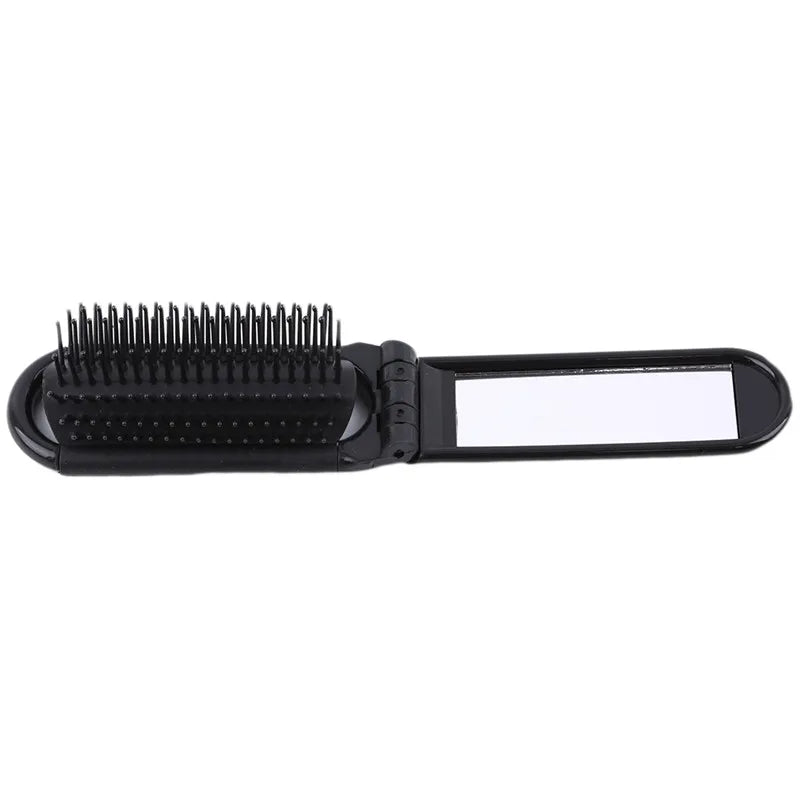 Portable Folding Comb with Makeup Mirror – Compact, Foldable Massaging Comb for Girls & Travel Bags
