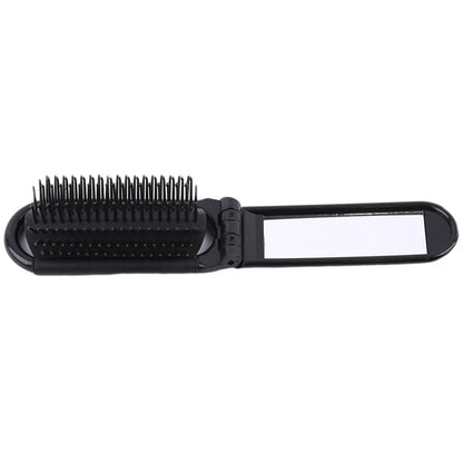 Portable Folding Comb with Makeup Mirror – Compact, Foldable Massaging Comb for Girls & Travel Bags