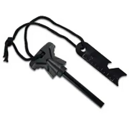 Portable Magnesium Fire Starter Stick – Flint Lighter with Wooden Handle for Outdoor Survival & Camping