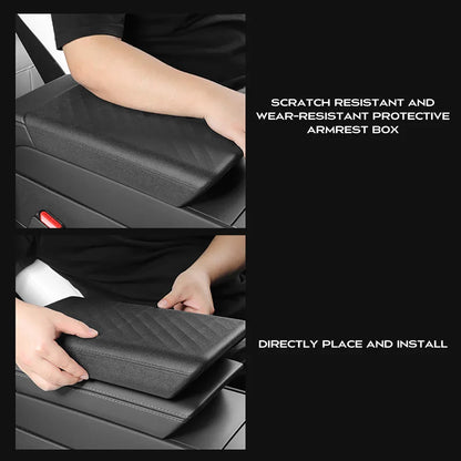 TPE Soft Center Console Armrest Cover – Compatible with Tesla Model Y Launch 2025 & Model 3 Highland 2024 Accessories
