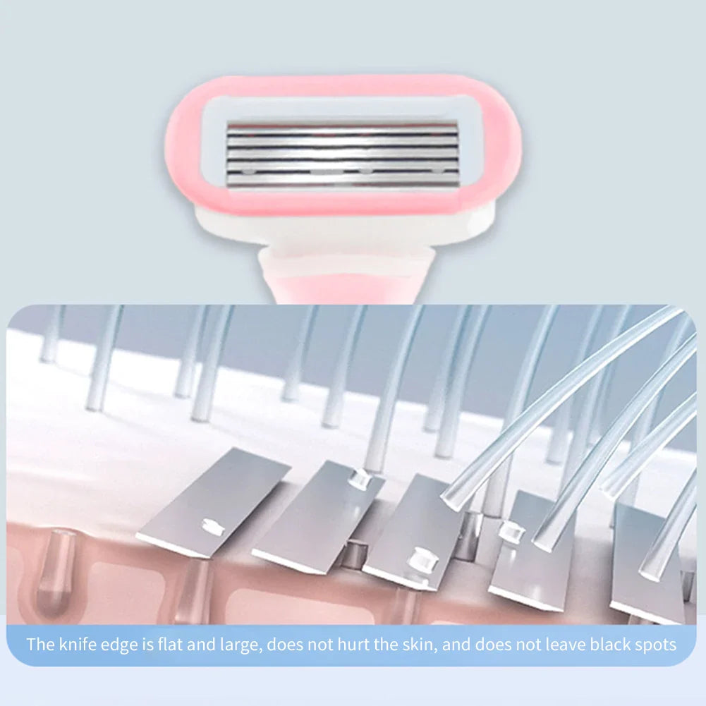 Women’s Safety Razor – Stainless Steel Manual Shaver for Body, Bikini, Underarm & Thigh Hair