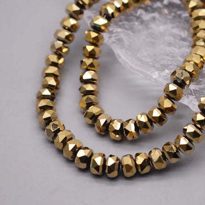 8mm Crystal Glass Beads Set - 30PCS Color Wheel Faceted Round Loose Beads for DIY Jewelry Making & Bracelets