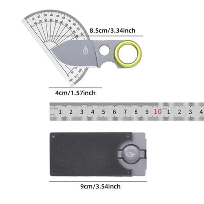 Portable Pocket Knife – EDC Camping Multi-Tool, Fixed Blade Mini Fruit Knife (No Carabiner)