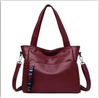 Luxury Women’s Leather Casual Tote Bag – High Quality Large Shoulder & Crossbody Handbag